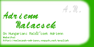 adrienn malacsek business card